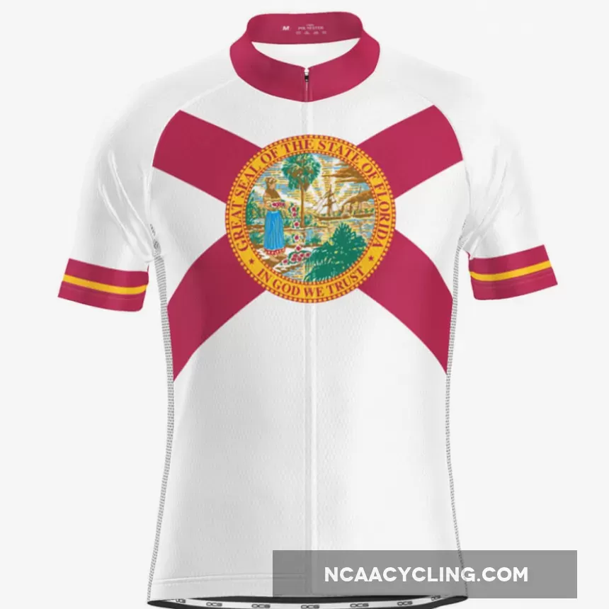 Men's Florida State Flag Short Sleeve Cycling Jersey