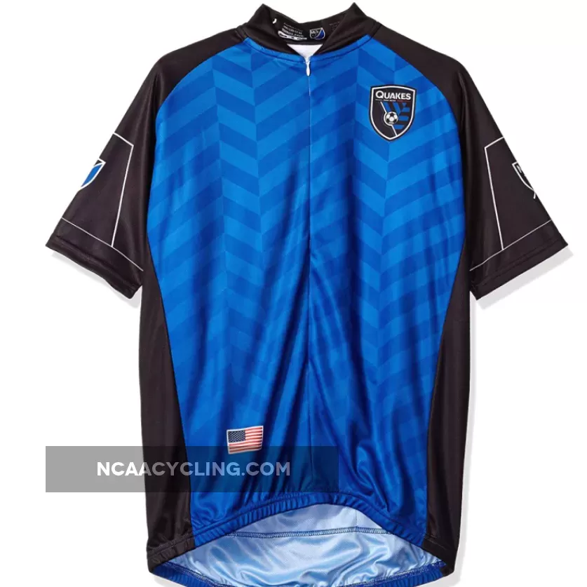MLS San Jose Earthquakes Short Sleeve Cycling Jerseys Blue/Black