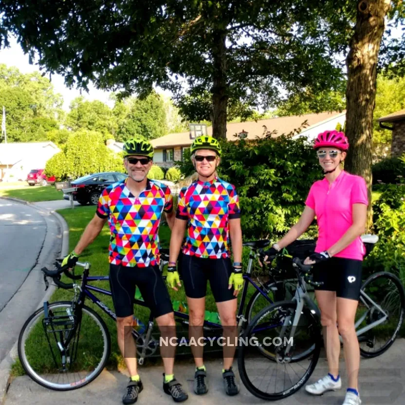 Men's High Viz Color Triangles Short Sleeve Cycling Jersey