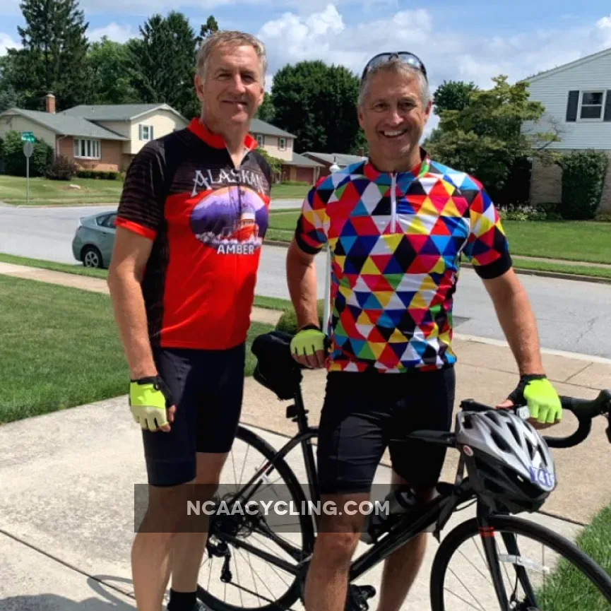 Men's High Viz Color Triangles Short Sleeve Cycling Jersey