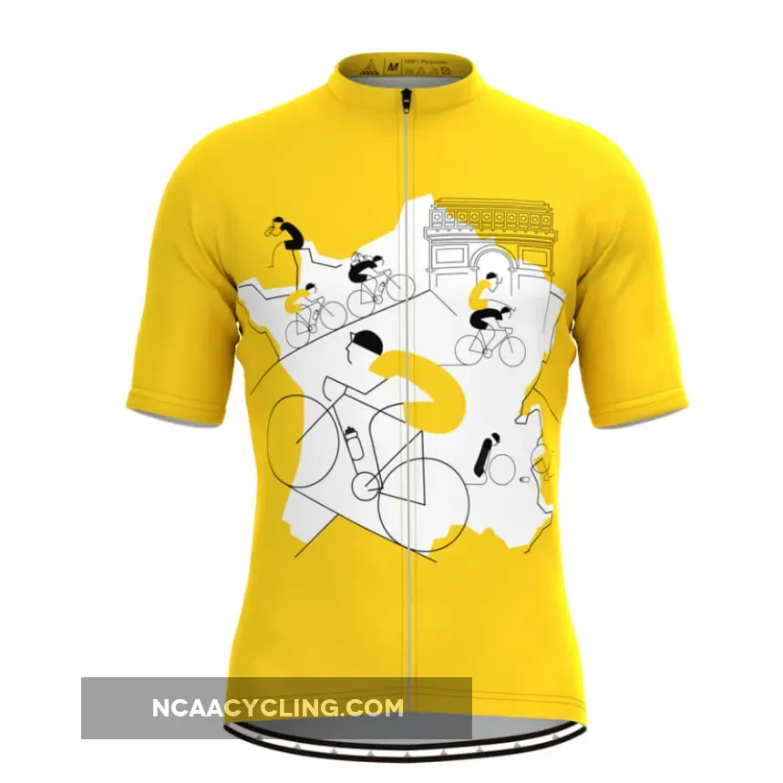 Men's Tour De France Classic Color Jersey Yellow Outlet