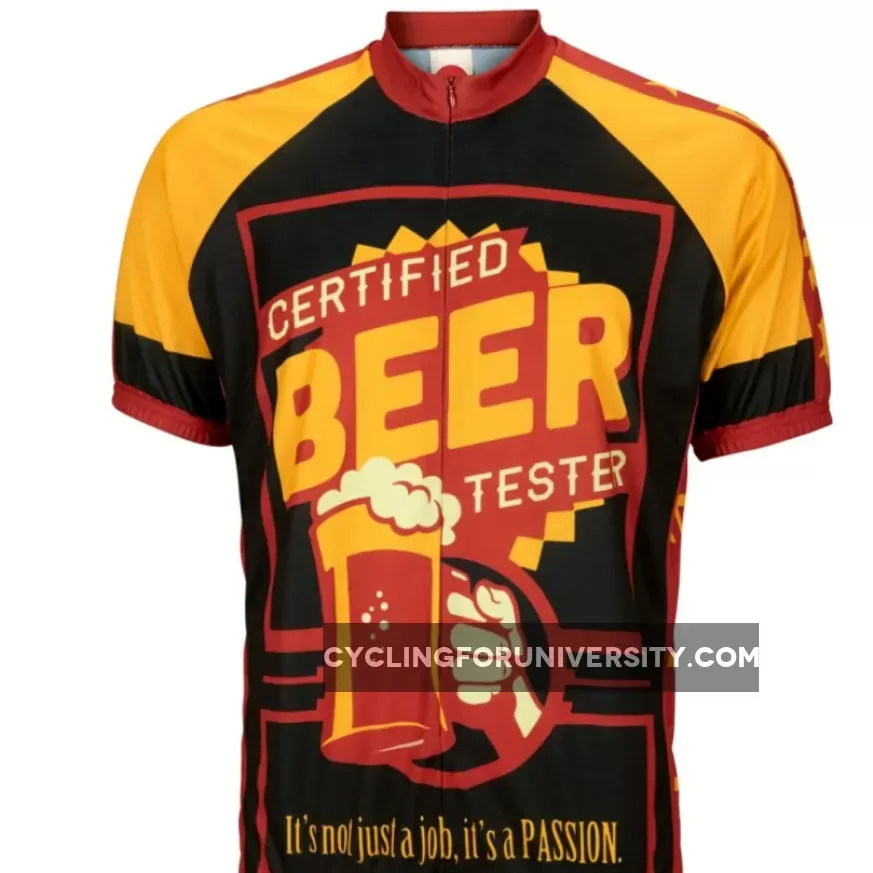 Beer Tester Short sleeve 19" zip men's cycling jersey