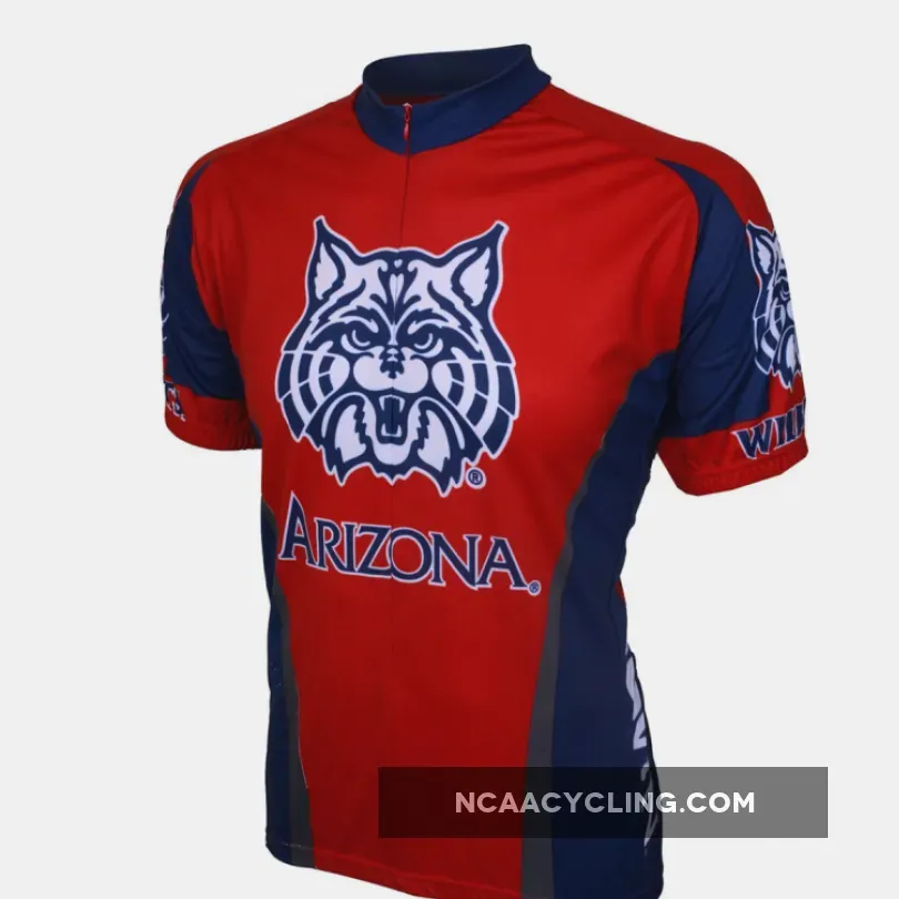 U of A, UA University of Arizona Wildcats Red Cycling Jersey
