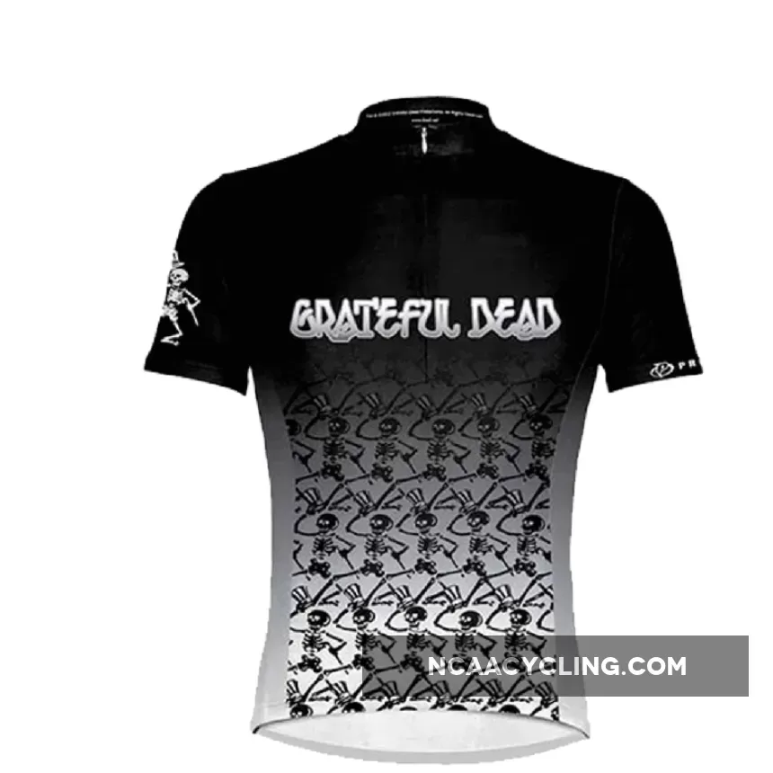 Primal Wear Grateful Dead Dancing Skeletons Men's Full Zip Sport Cut Cycling Jersey