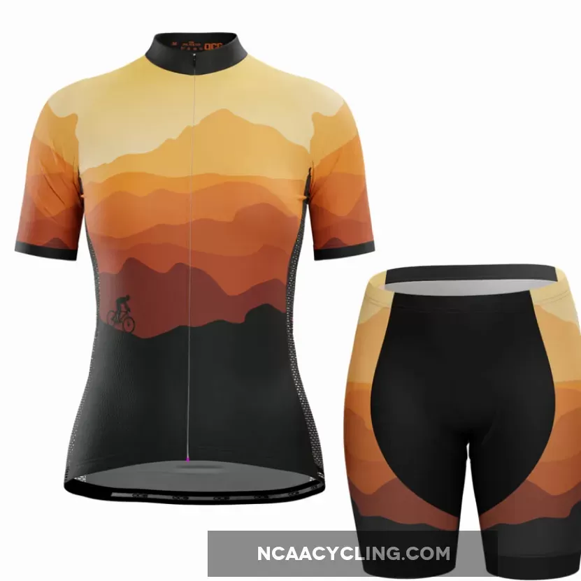 Women's Ride Free Sunset Short Sleeve Cycling Kit