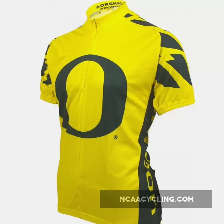 NCAA UO, U of O University of Oregon Ducks Yellow Cycling Jerseys