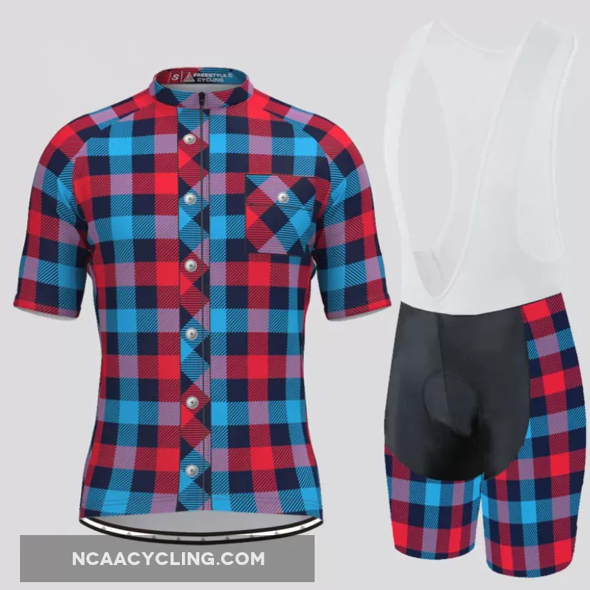 Plaid Checkered Shirt V9 Men's Cycling Kit Outlet