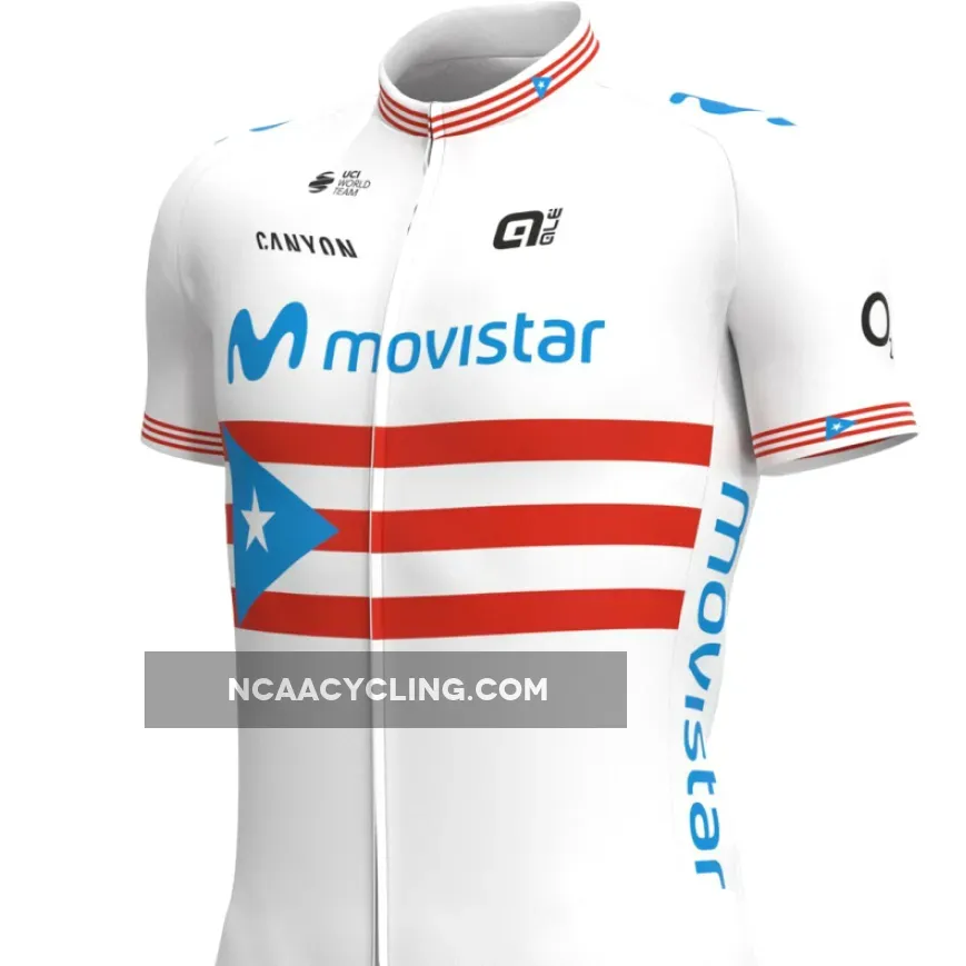 2021 Movistar Puerto Rico Champ Full Zipper Jersey, MOV21J4