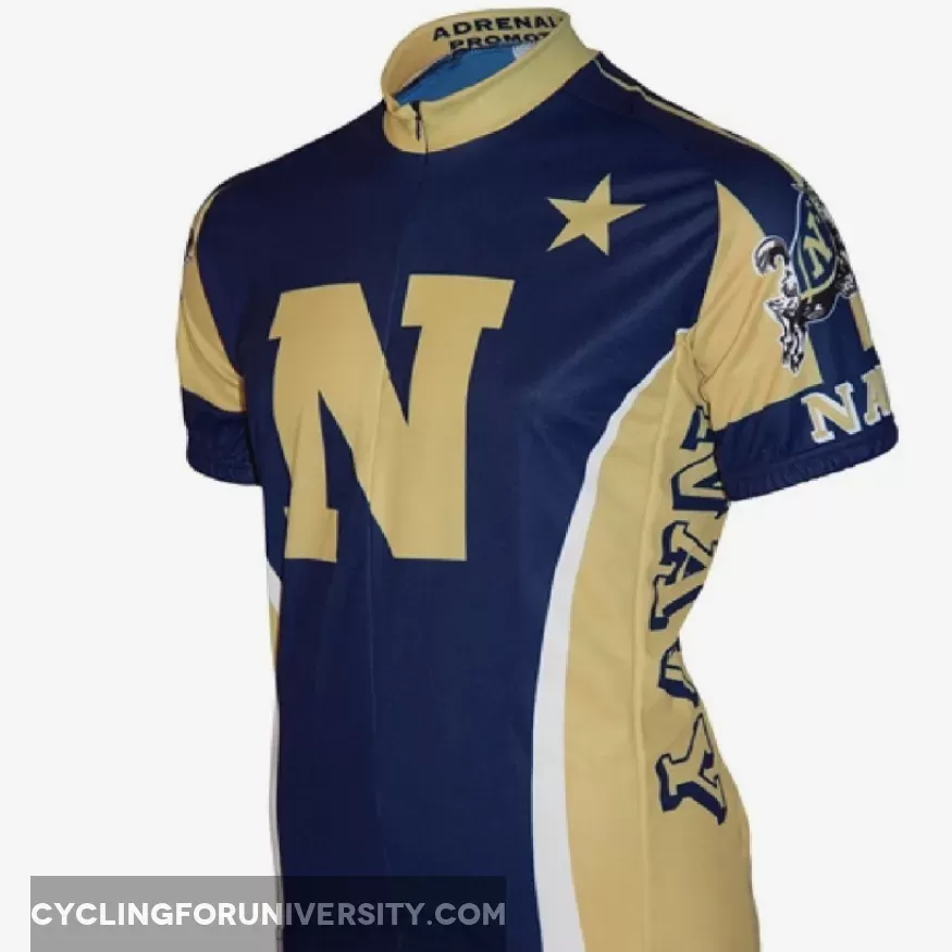 The US Naval Academy 3/4 zip Men's Short Sleeve Cycling Jersey NAVY-MED