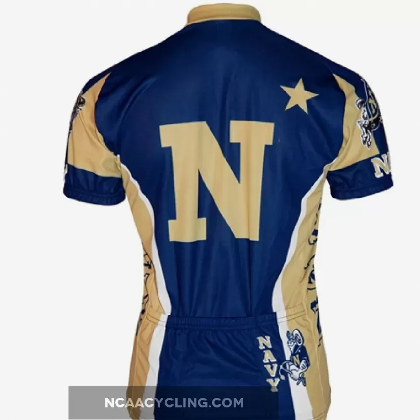 The US Naval Academy 3/4 zip Men's Short Sleeve Cycling Jersey NAVY-MED