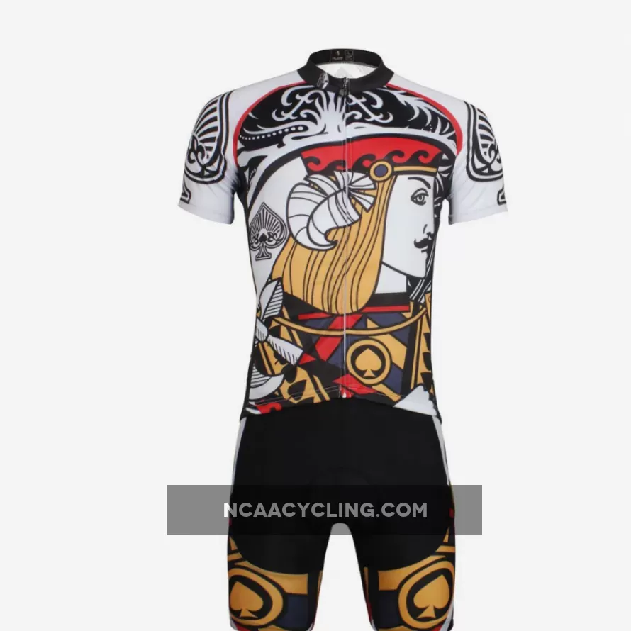 Poker Face Playing Card Spades Jack Men's Biking Cycling Suit Jersey NO.639