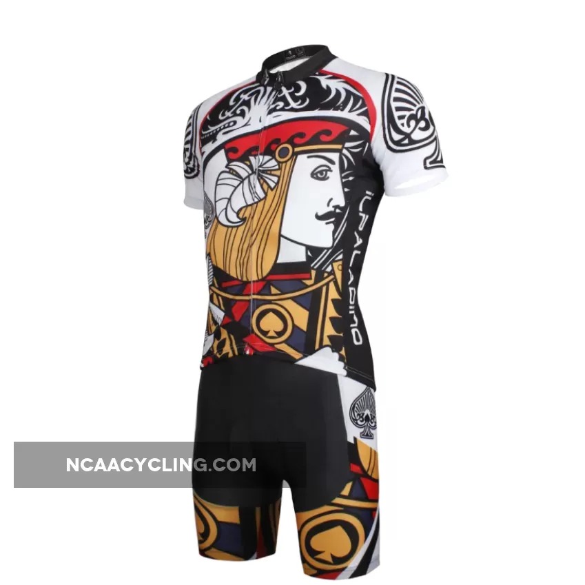Poker Face Playing Card Spades Jack Men's Biking Cycling Suit Jersey NO.639
