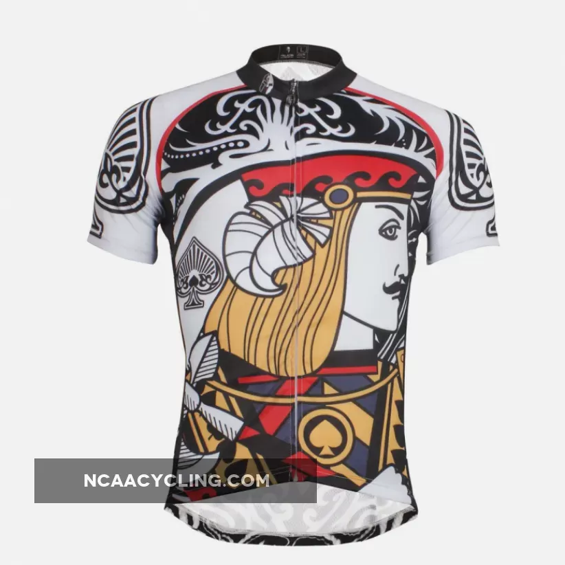 Poker Face Playing Card Spades Jack Men's Biking Cycling Suit Jersey NO.639