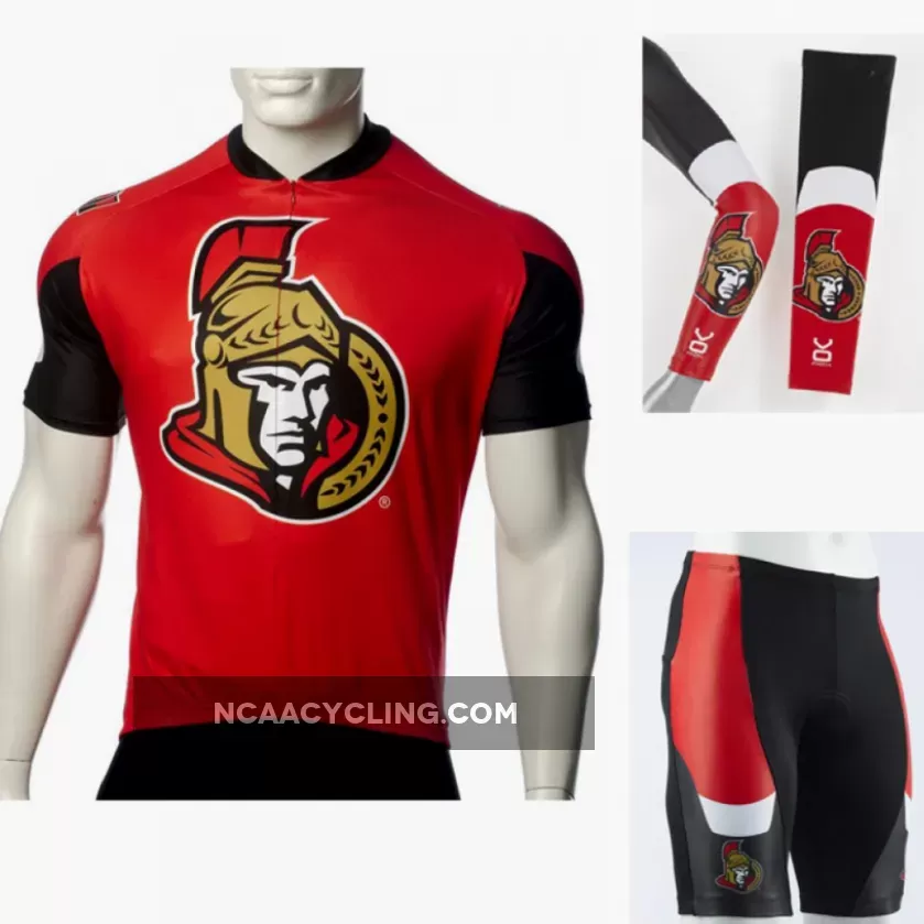 NHL Ottawa Senators Cycling Jerseys Bib Shorts Arm Warmers