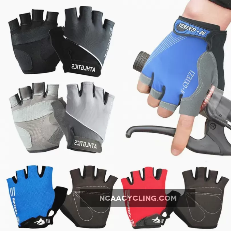 Bicycle Accessories 1Pair Half Finger Cycling Gloves Anti-slip Anti-sweat Gel Bicycle Riding Glove Shock Proof MTB Road Mountain Bike Gloves for Men
