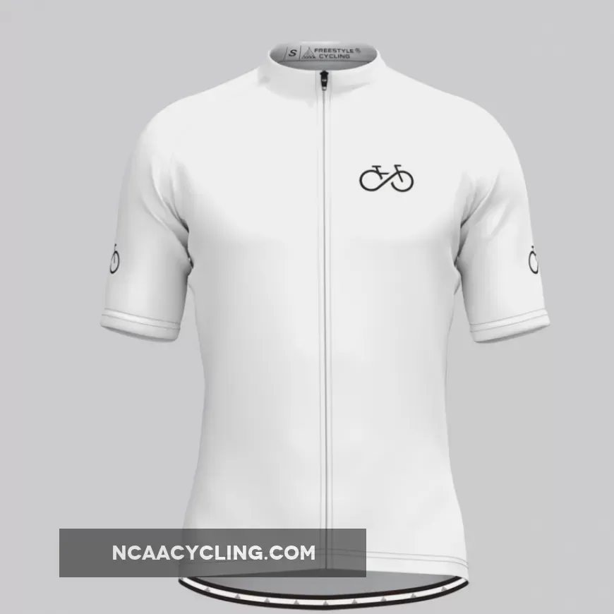 Ride Forever Men's Cycling Jersey-White Restock