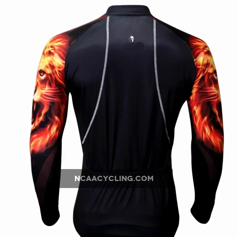 Cycling Jersey Wholesale Ultraviolet Resistant Men's Cycling Long-sleeved Jersey for Spring and Summer Fashionable Jersey Leisure Sportswear Black(velvet)