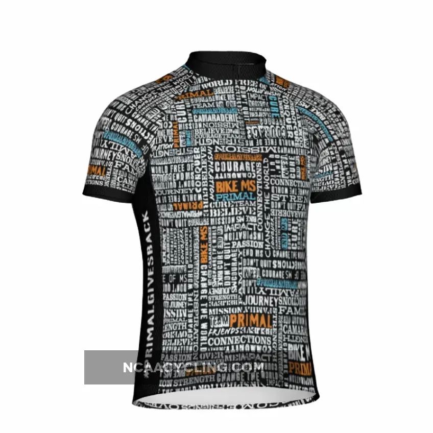 Cycling Jersey Bike MS Primal Gives Back Full zip Sort Sleeve Men #Primal Bike Shirts