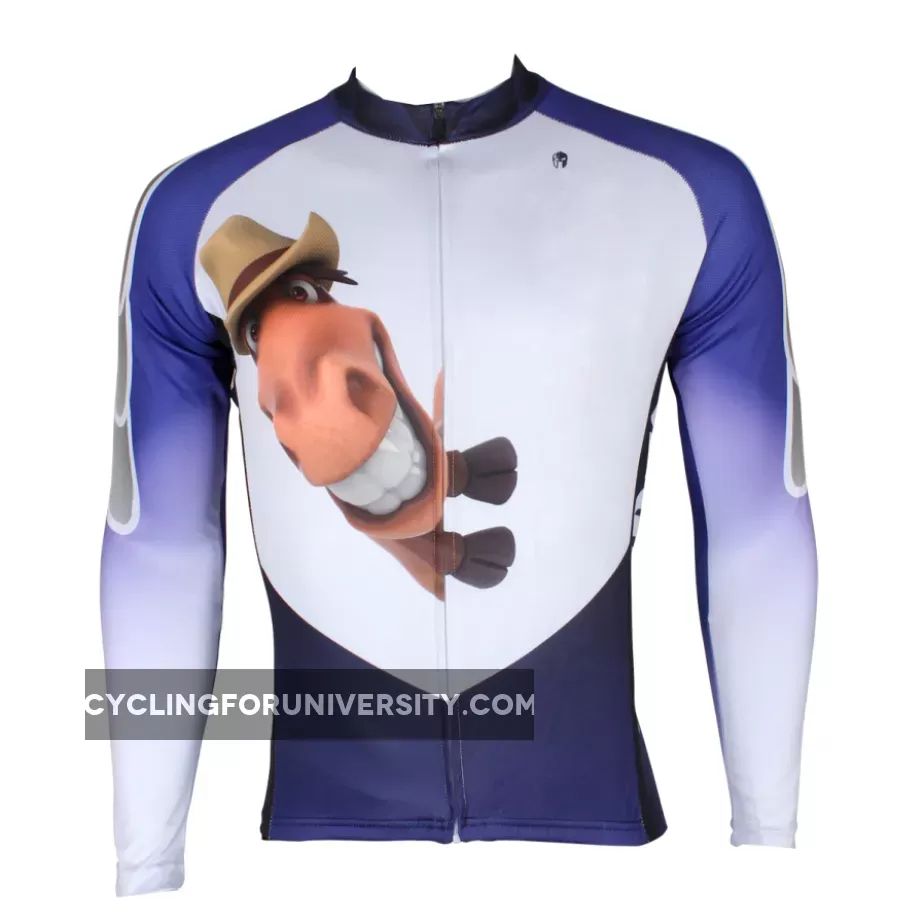ILPALADINO Horse Men's Professional MTB Cycling Jersey Breathable and Quick Dry Comfortable Bike Shirt for Spring Autumn NO.286
