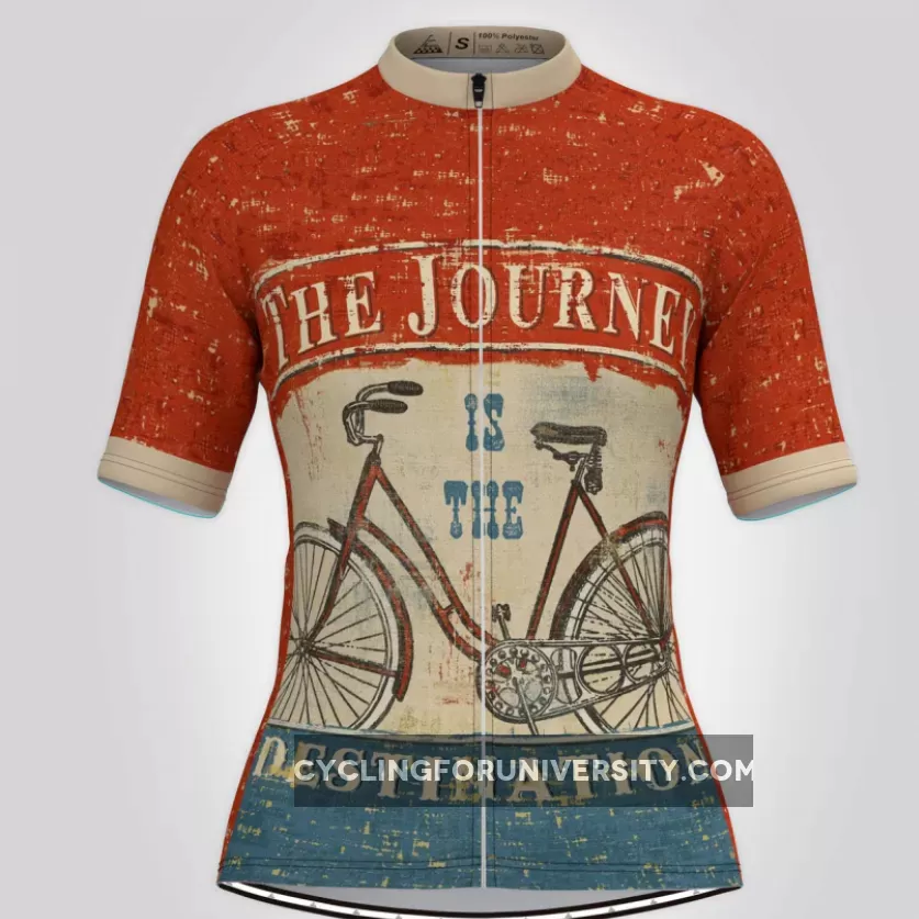 The Journey is The Destination Women's Cycling Jersey Red
