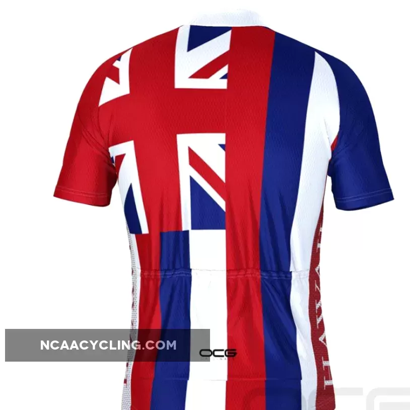 Men's Hawaii State Flag Short Sleeve Cycling Jersey To Buy