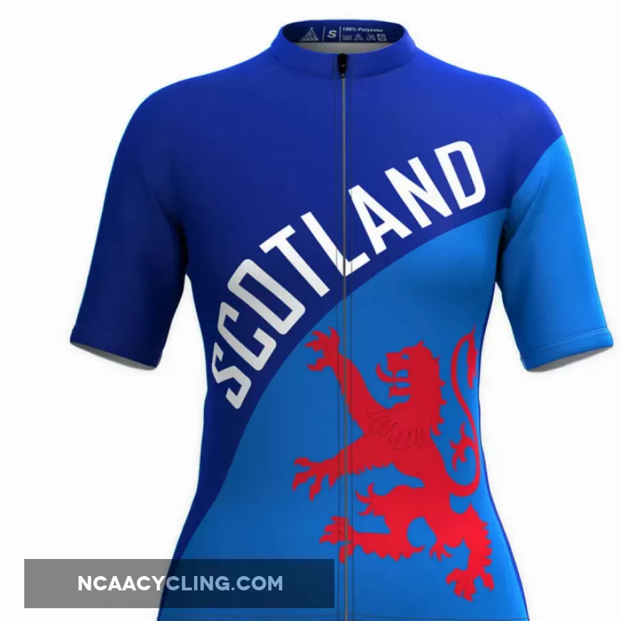 Women's Scotland Flag Cycling Jersey Red-Blue Outlet