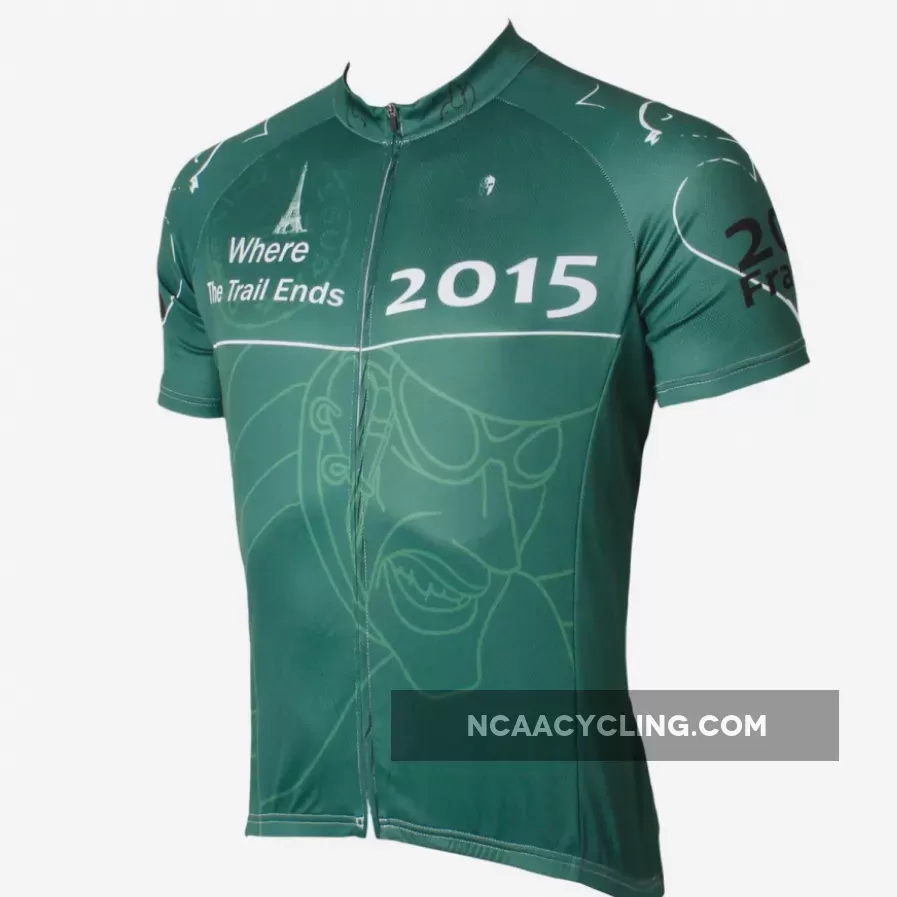 Cyclist Green Men's Short-Sleeve Cycling Jersey Bicycling Shirts France Summer NO.569