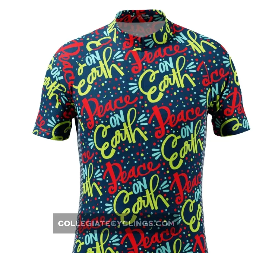 Men's Peace On Earth Short Sleeve Cycling Jersey For Sale