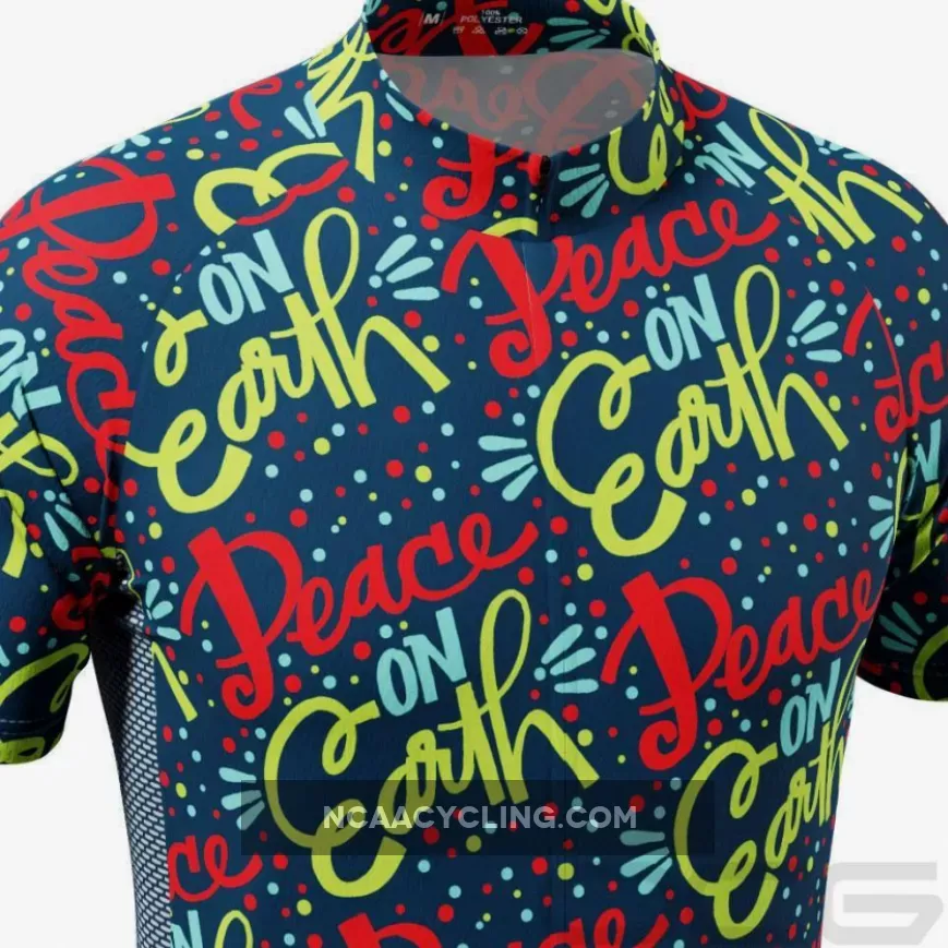 Men's Peace On Earth Short Sleeve Cycling Jersey For Sale
