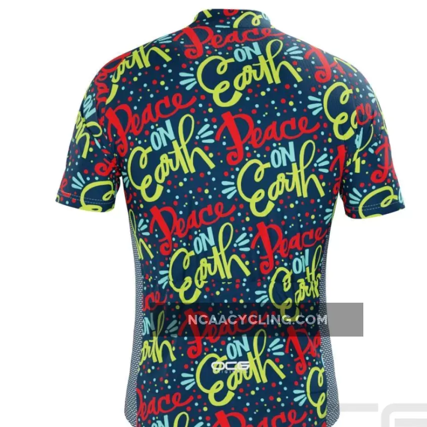 Men's Peace On Earth Short Sleeve Cycling Jersey For Sale