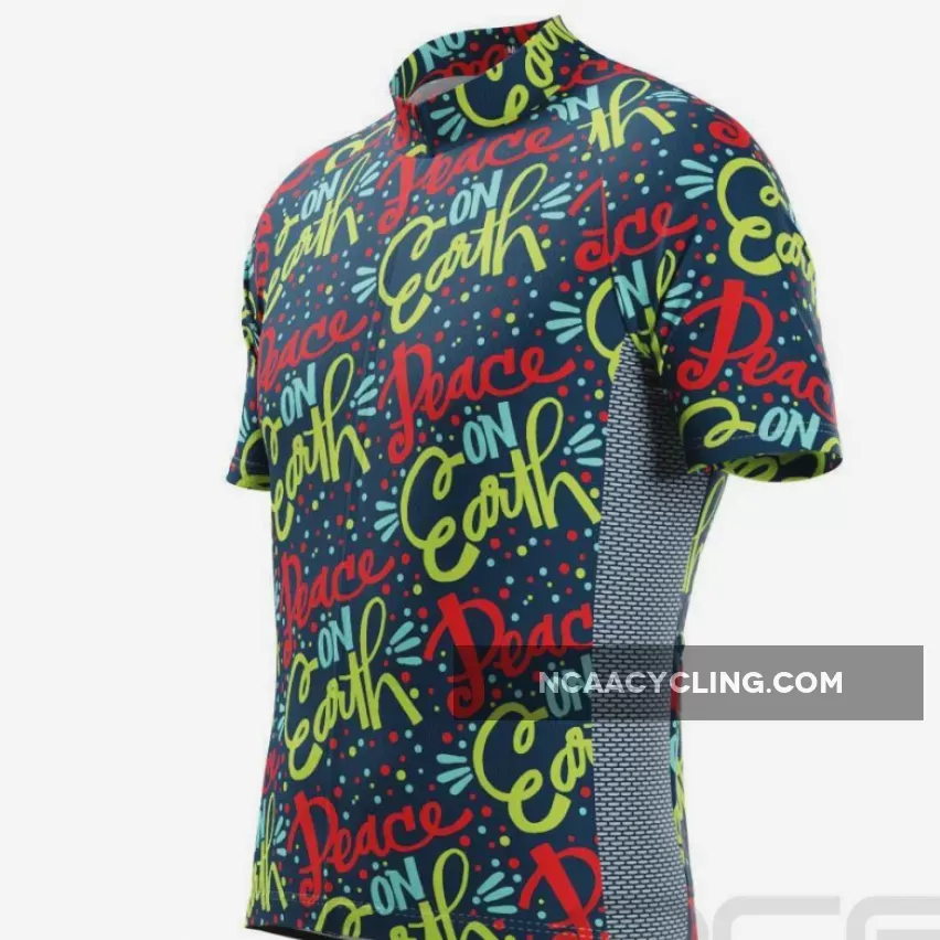 Men's Peace On Earth Short Sleeve Cycling Jersey For Sale