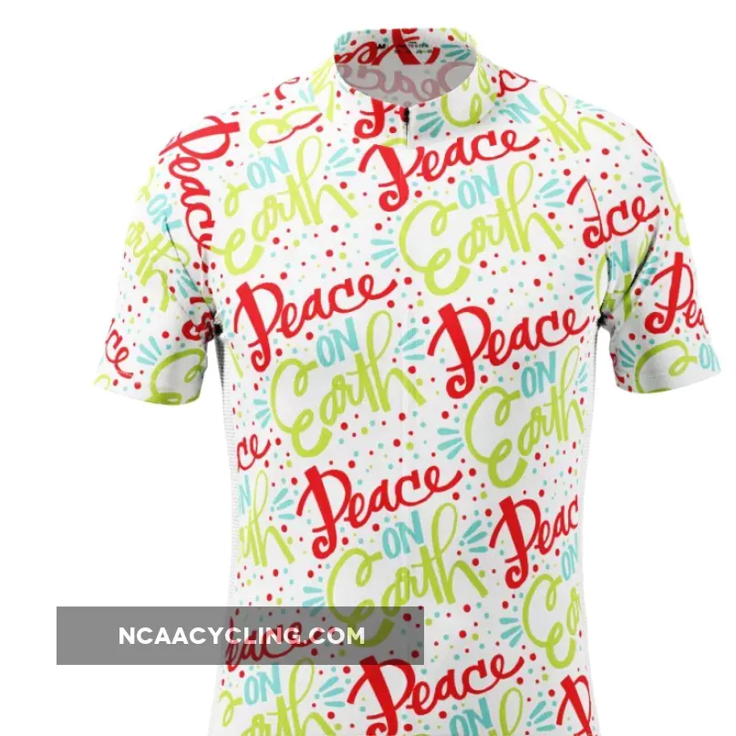 Men's Peace On Earth Short Sleeve Cycling Jersey For Sale