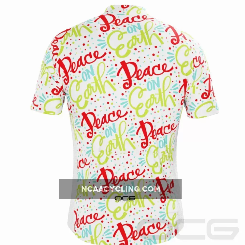 Men's Peace On Earth Short Sleeve Cycling Jersey For Sale