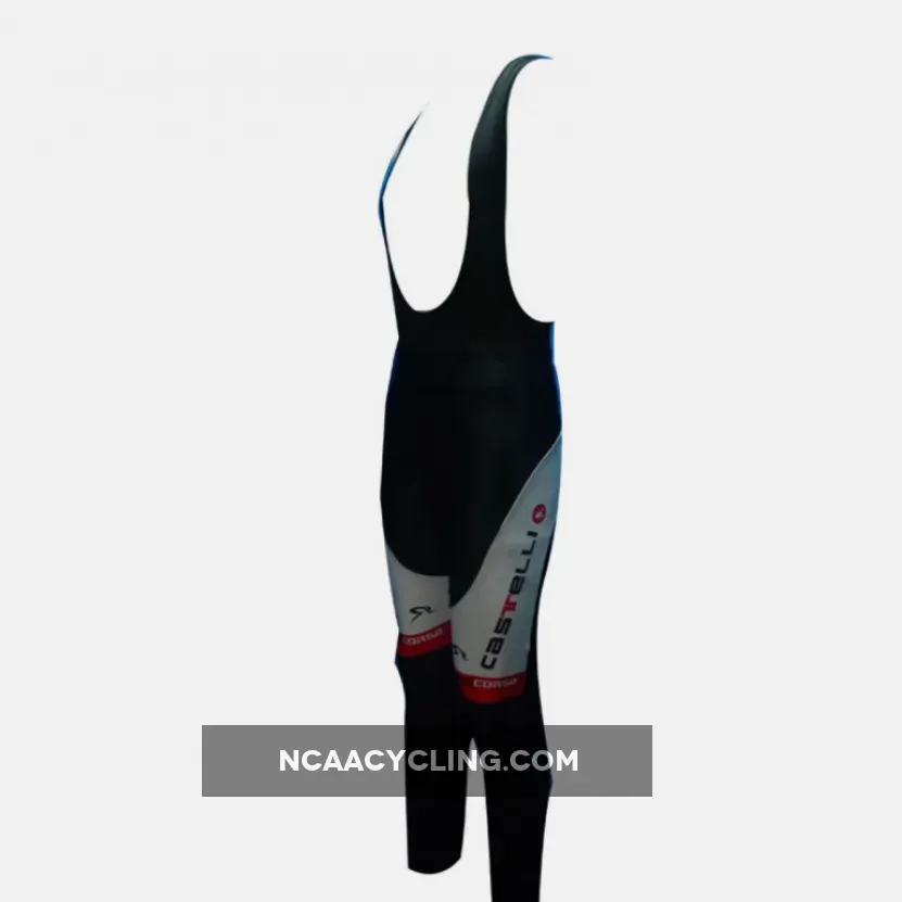 New 2012 CASTELLI WHITE-BLACK Cycling winter bib pants