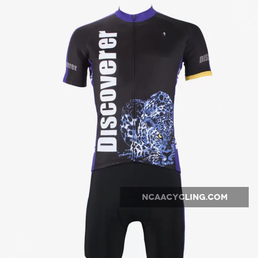 Leopard Panther Skulking Deer Nature Prey Hunter Short-sleeve Cycling Suit/Jersey T-shirt Summer NO.306