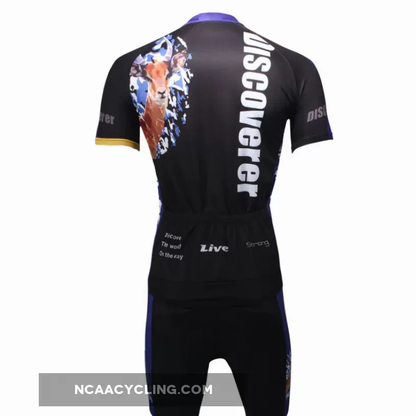 Leopard Panther Skulking Deer Nature Prey Hunter Short-sleeve Cycling Suit/Jersey T-shirt Summer NO.306