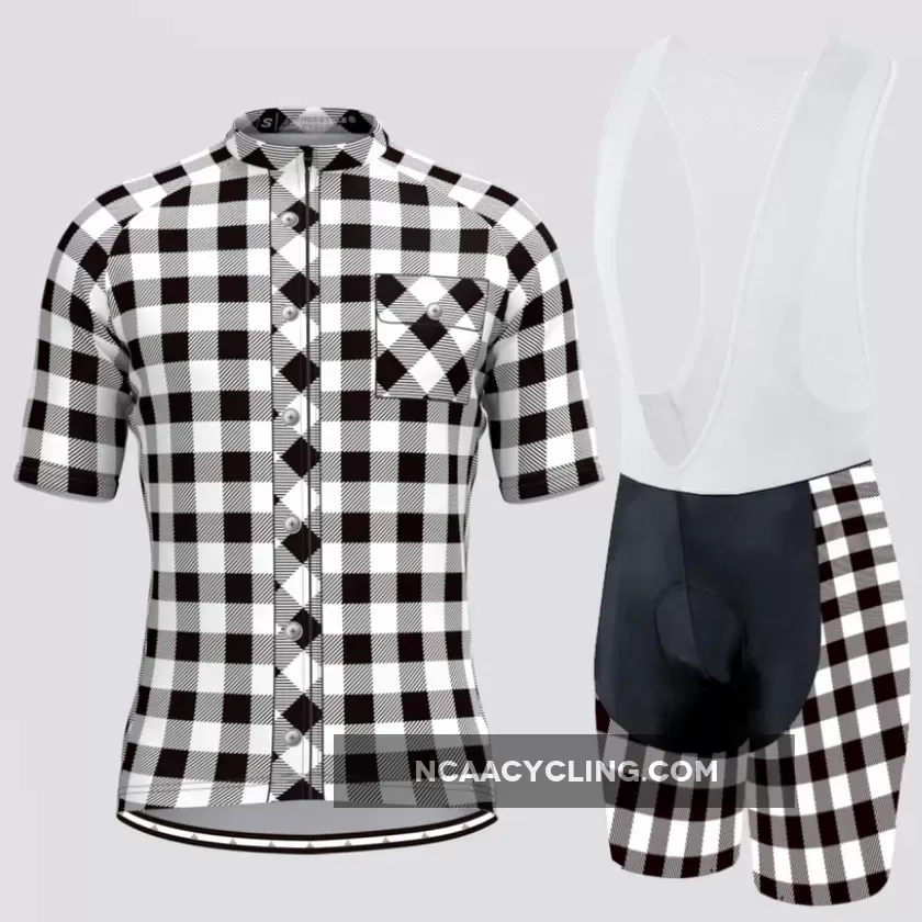 Plaid Checkered Shirt V2 Men's Cycling Kit White Online