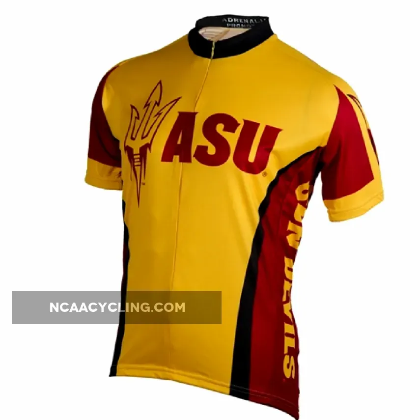 Arizona State University Sun Devils 3/4 zip Men's Short Sleeve Cycling Jersey / Arizona State University Jersey ASU-MED