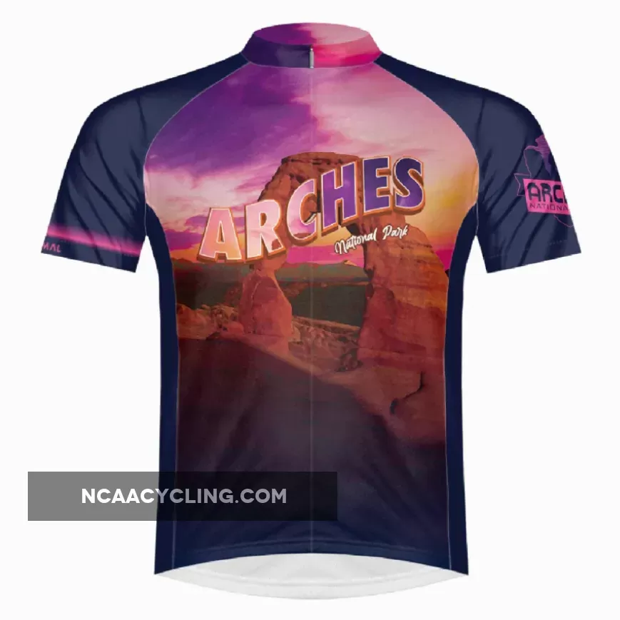 Primal Wear 2021 Arches National Park Moab Utah Full Zip Sport Cycling Jersey, Utah Cycling Jersey