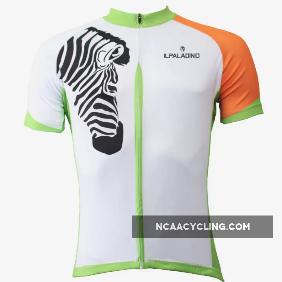 Ilpaladino Zebra Orange-arm Men's Breathable Short-Sleeve Cycling Jersey Bicycling Shirts Summer Sportswear Apparel Outdoor Sports Leisure Biking Shirt NO.502