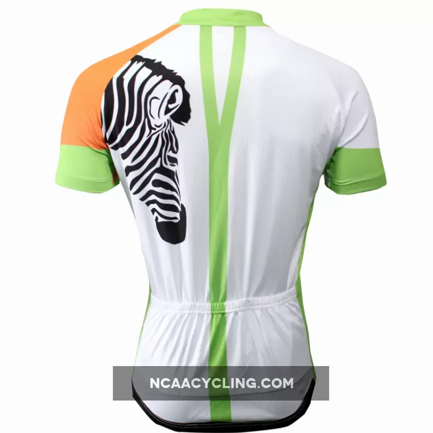 Ilpaladino Zebra Orange-arm Men's Breathable Short-Sleeve Cycling Jersey Bicycling Shirts Summer Sportswear Apparel Outdoor Sports Leisure Biking Shirt NO.502