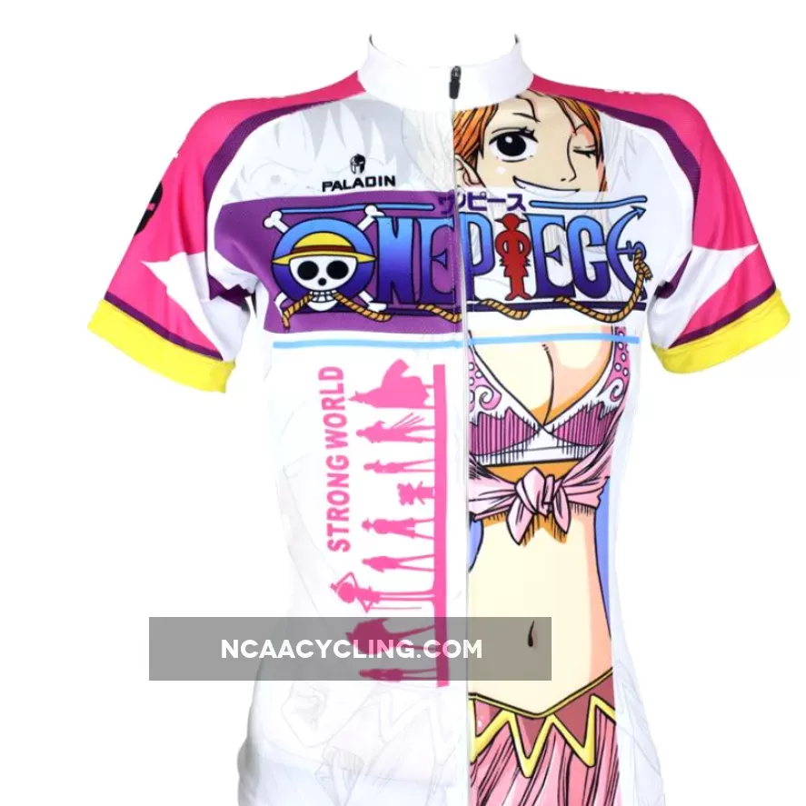 ONE PIECE Series Woman's Short-sleeve Cycling Jersey Team Leisure Jacket T-shirt Pretty Summer Spring Autumn Clothes Sportswear Anime Navigator Nami NO.070