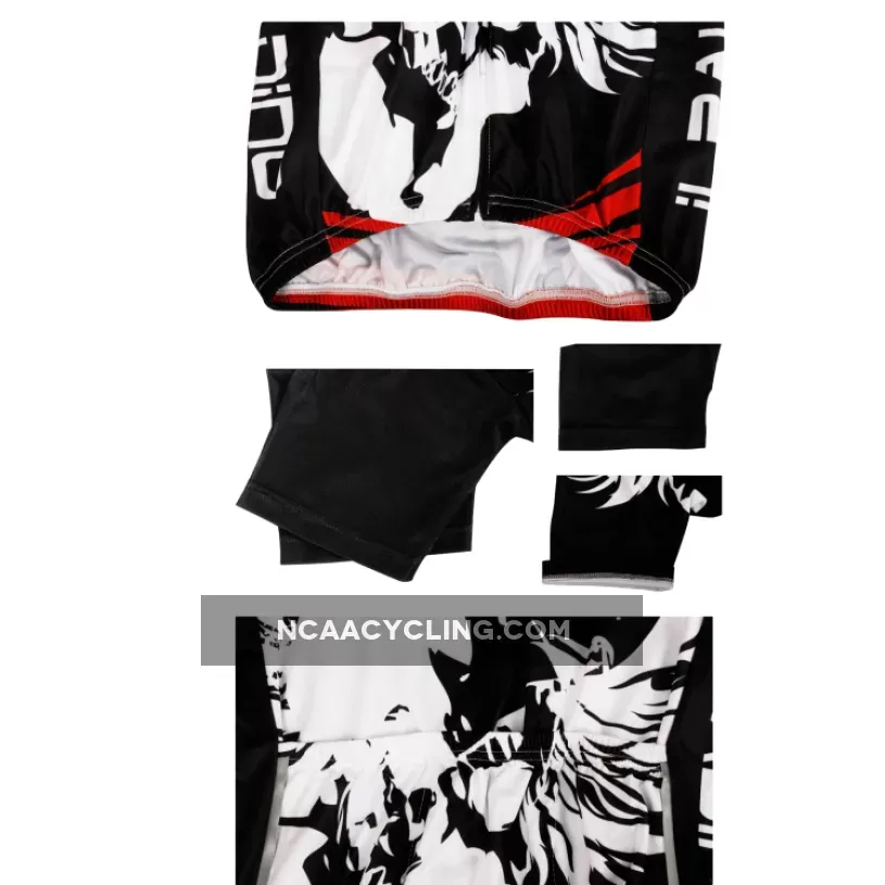 Ilpaladino Red-bottom Breathable Black & White Jersey Men's Short-Sleeve Bicycling Shirts Summer Quick Dry Wear Apparel Outdoor Sports Gear Leisure Biking T-shirt NO.659