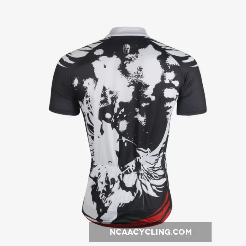 Ilpaladino Red-bottom Breathable Black & White Jersey Men's Short-Sleeve Bicycling Shirts Summer Quick Dry Wear Apparel Outdoor Sports Gear Leisure Biking T-shirt NO.659