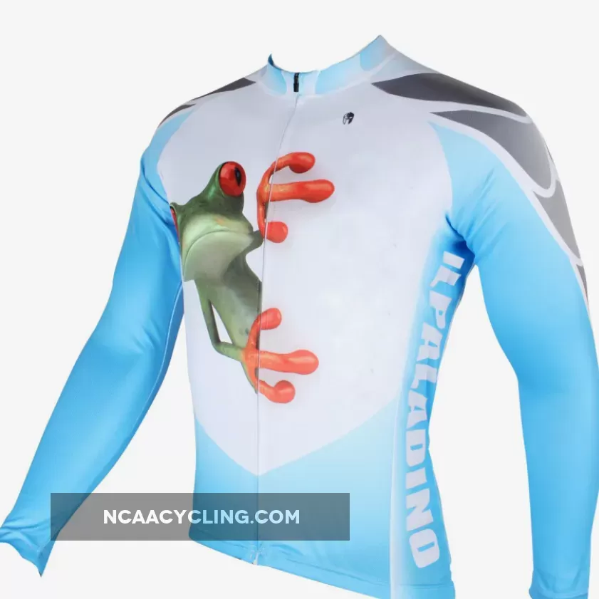 ILPALADINO Men's Long Sleeves Cycling Jersey Winter Exercise Bicycling Pro Cycle Clothing Racing Apparel Outdoor Sports Leisure Biking Shirts (Velvet) NO.156
