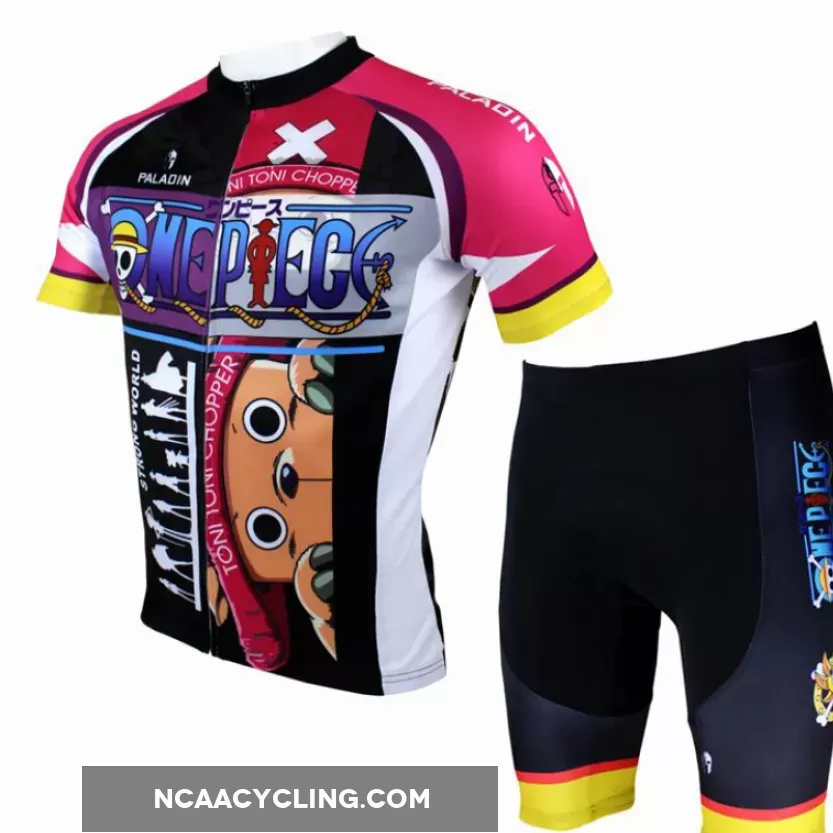 ONE PIECE Series Sea Kings Anime Manga Pirates Tony Tony Chopper Men's Cycling Suit/Jersey Team Kit Jacket T-shirt Summer Spring Autumn Clothes Sportswear Cartoon Blue-nosed Reindeer NO.071