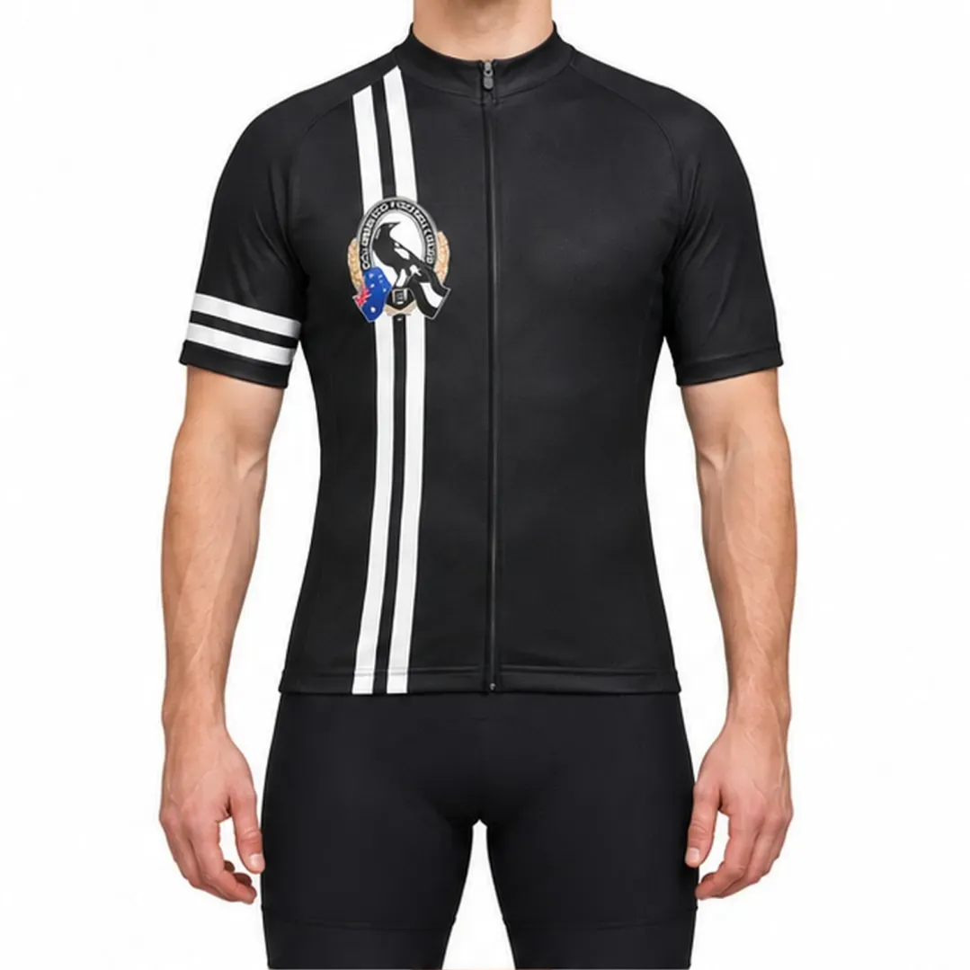 AFL Collingwood Magpies Mountain and road bike Short Sleeve Cycling Jersey AFL Collingwood Magpies Mountain and road bike Short Sleeve Cycling Jersey