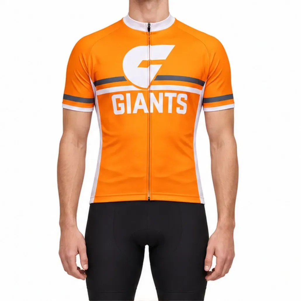 AFL Greater Western Sydney Giants Short Sleeve Cycling Jersey AFL Greater Western Sydney Giants Short Sleeve Cycling Jersey