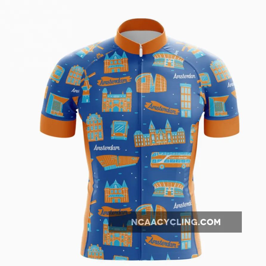 Amsterdam City Cycling Jersey - Unique Design for Bike Enthusiasts