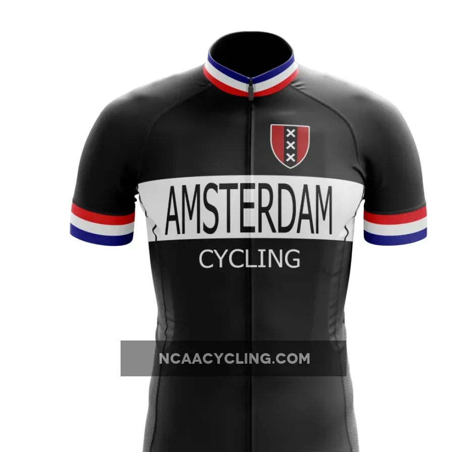 Black Amsterdam Cycling Jersey